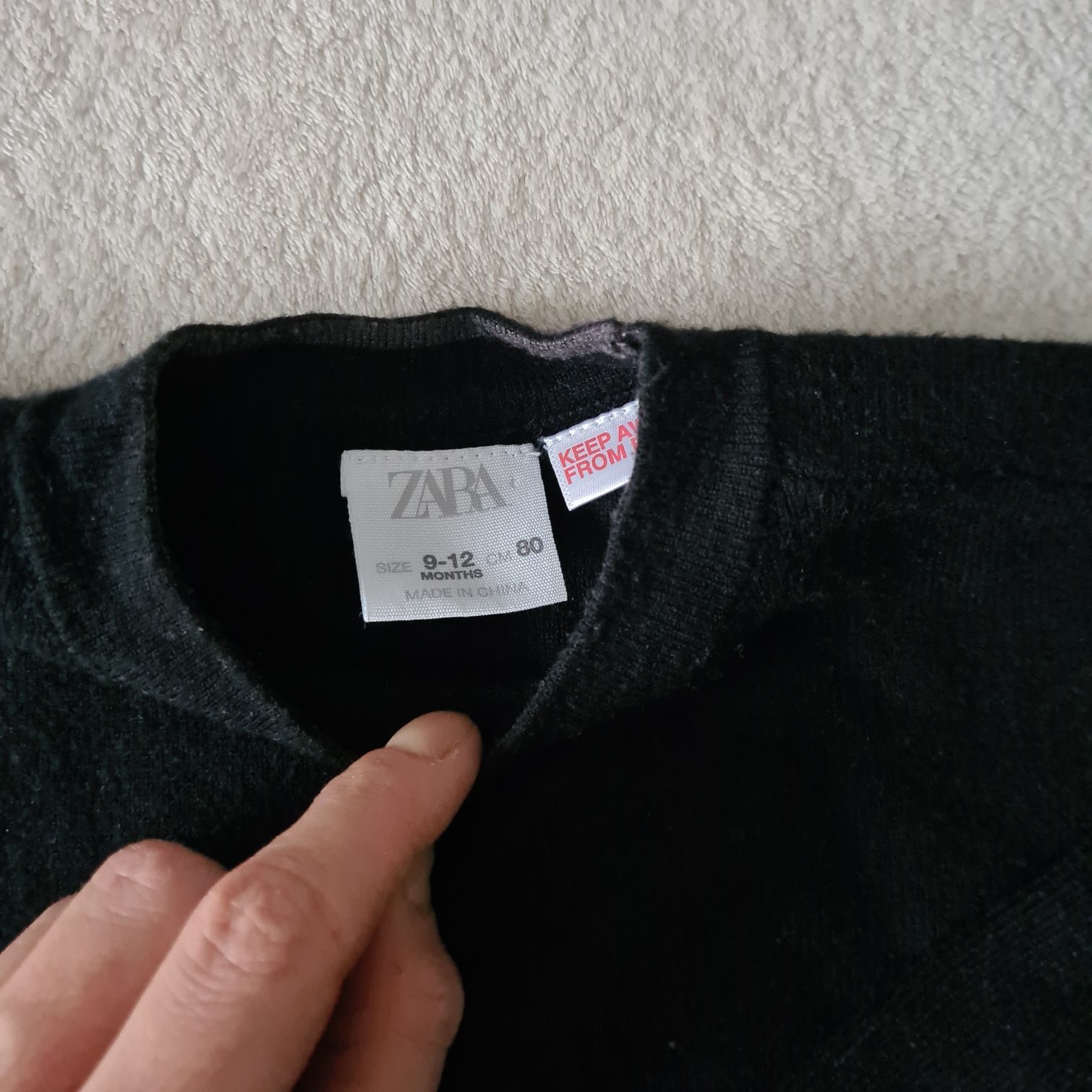Sweterek niemowlęcy Zara 80 czarny