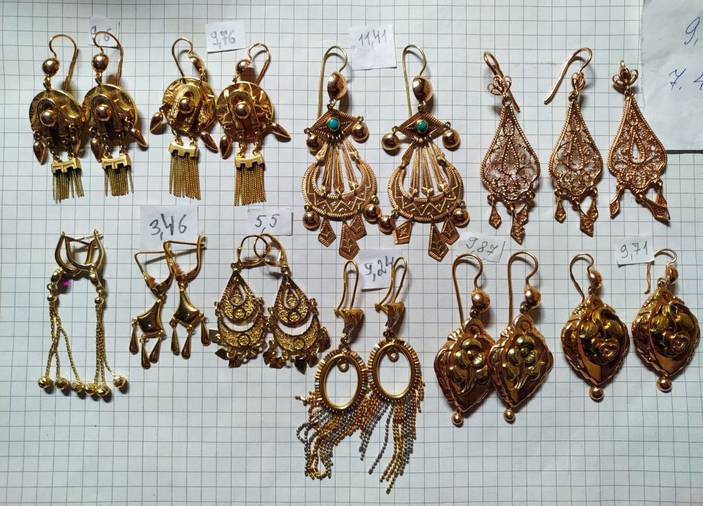 Золотые серьги 583,585 проба ссср