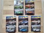 HOT WHEELS Silver Series FAST & FURIOUS Brian O'Conner zestaw 5 autek