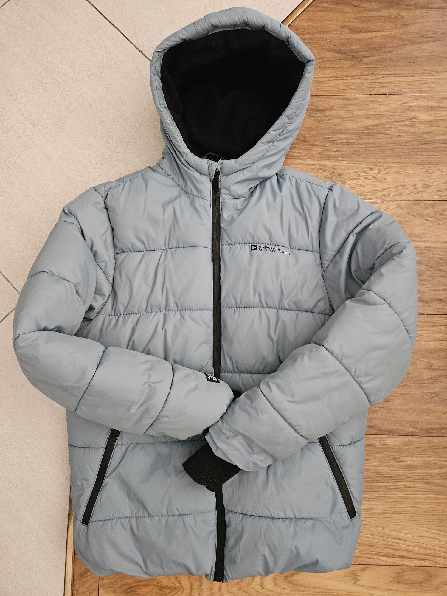 Reserved r 158 kurtka zimowa chłopieca bladoniebieska