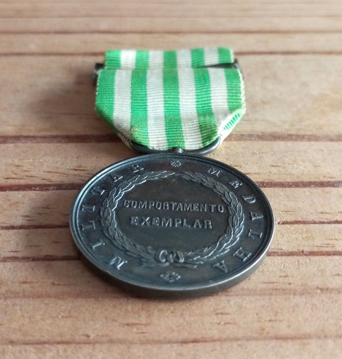 Antiga Medalha Militar Comportamento Exemplar D. Luiz I 1863 em prata