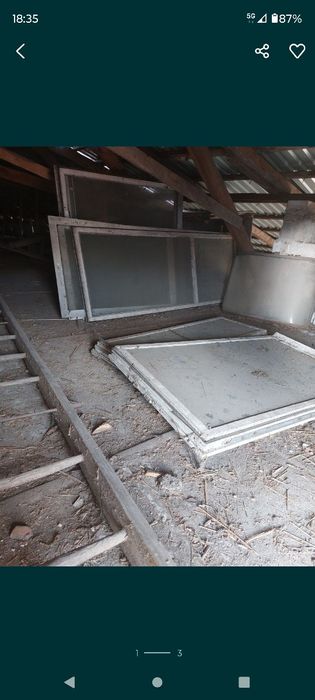 Ostatecznie 60 zł 13 sztuk drewnianych skrzydeł okiennych