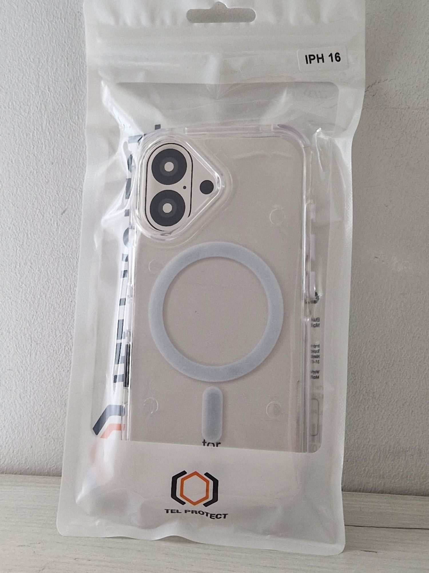 Tel Protect Strap Clear Case do Iphone 16 biały