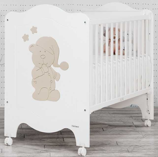 Berço Trama Sleepy Bear com colchão e kit co-sleep incluídos