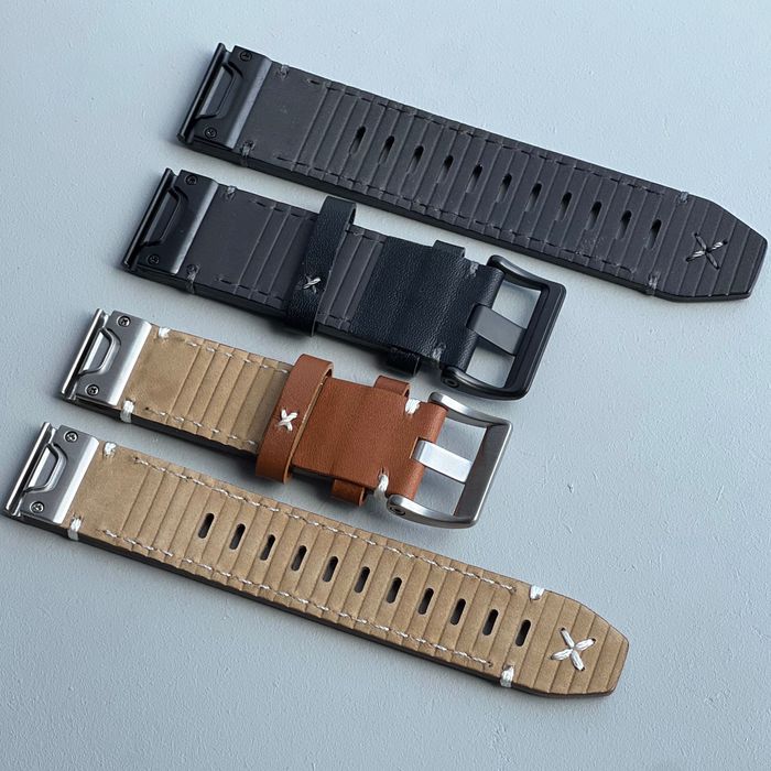 Шкіряний ремінець quick fit 22/26 мм для Garmin Fenix … моделі Гармін