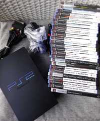 Konsola PlayStation 2 PS2 pady gry Network dysk Kierownica Buzz