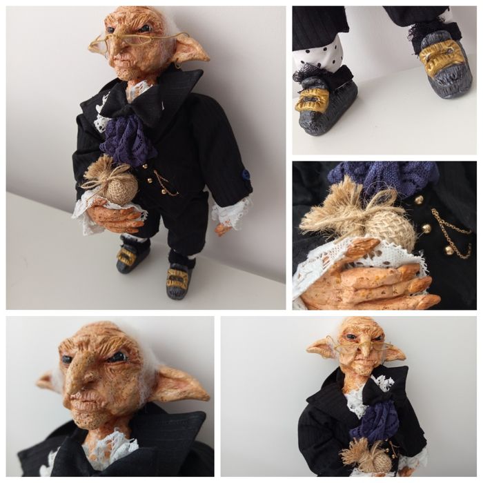 Goblin handmade glina+materiał