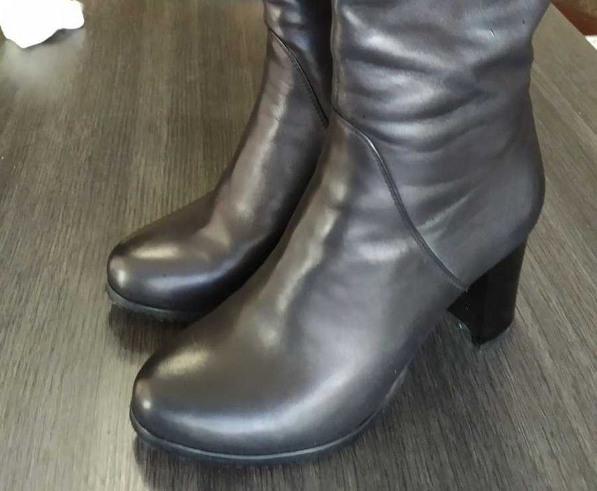 Кожаные сапоги 37р.