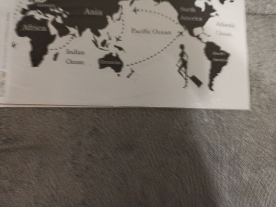 Naklejka ścienna dekoracyjna atlas mapa świata