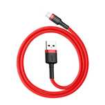 Kabel Baseus Cafule 0.5M Lightning 2.4A Szybkie Ładowanie Czerwony