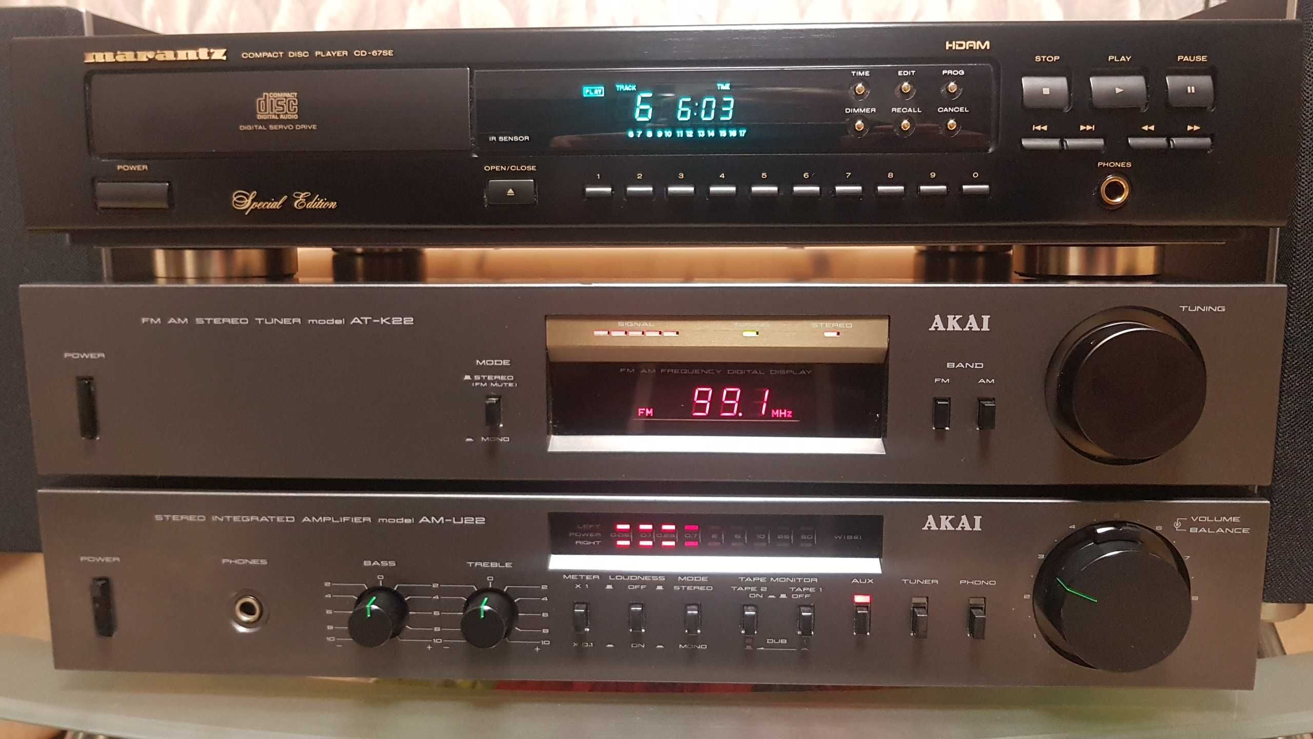 Усилитель AKAI AM-U 22+AT-K 22 made in Japan