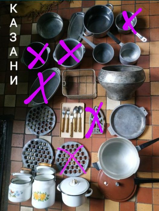 Чайник форми сковорідки казани посуд деко жаровня казан пательня чавун