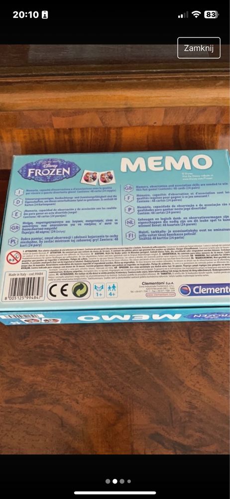 Memo Clementoni Disney Froze