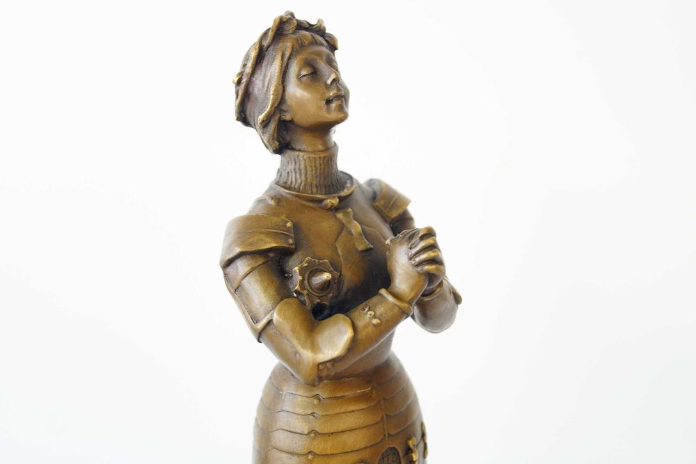 Rzeźba Joanna d'Arc Dziewica Orleańska Figura Rzeźba z Brązu