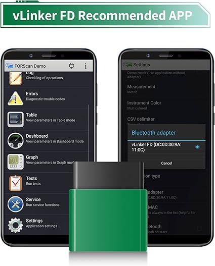 Vlinker Fd Bluetooth – Profesjonalny Czytnik Kodów Obd2 Do Forscan