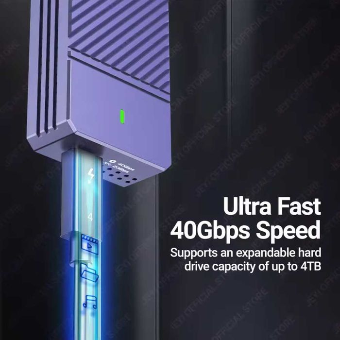 Зовнішня кишеня JEYI 40Gbps Fan M.2 NVMe SSD to USB4 Thunderbolt 4