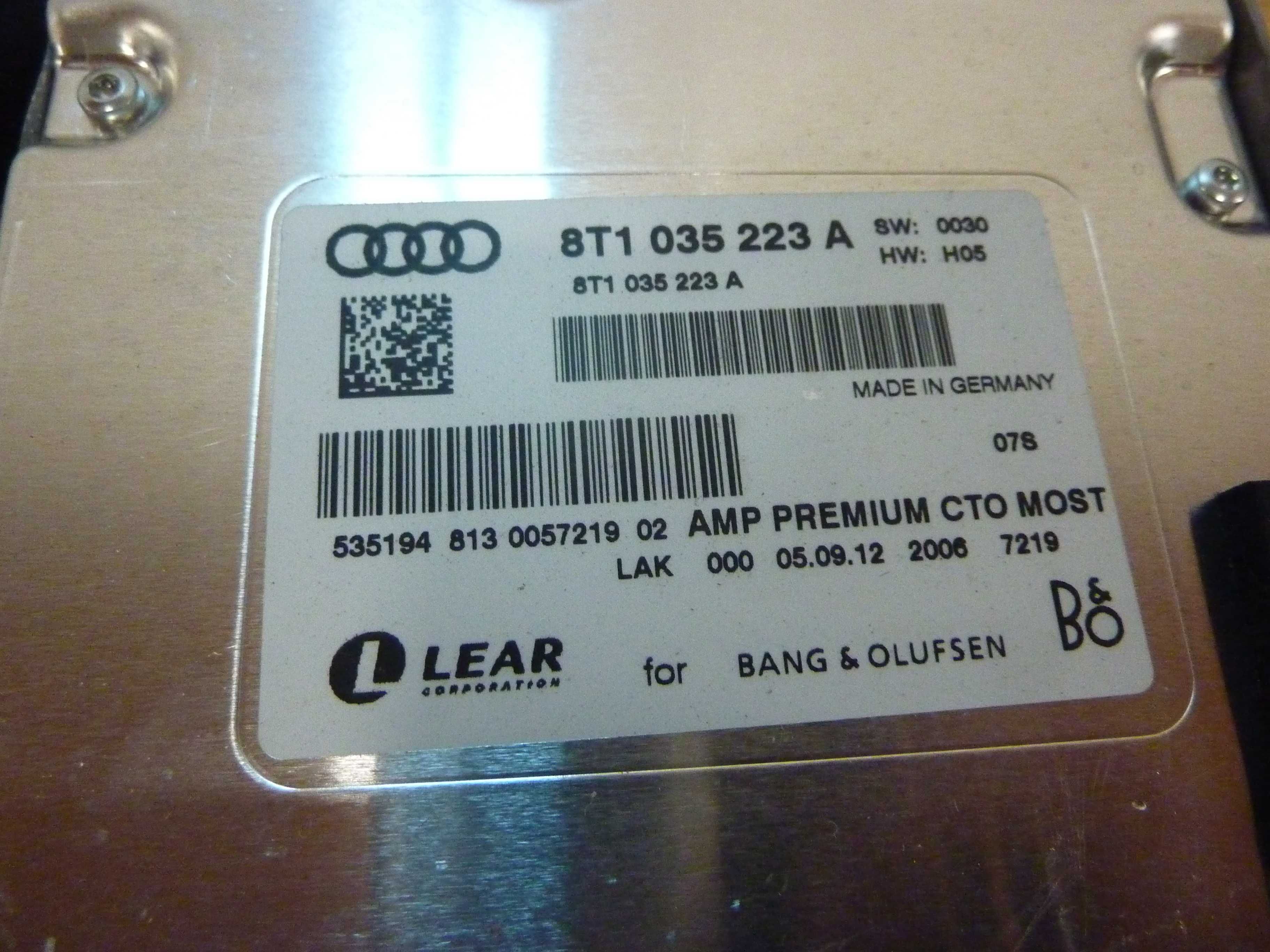 AUDI A4 B8 A5 8T Q5 8R wzmacniacz B&O bang olufsen 8T1.035223A