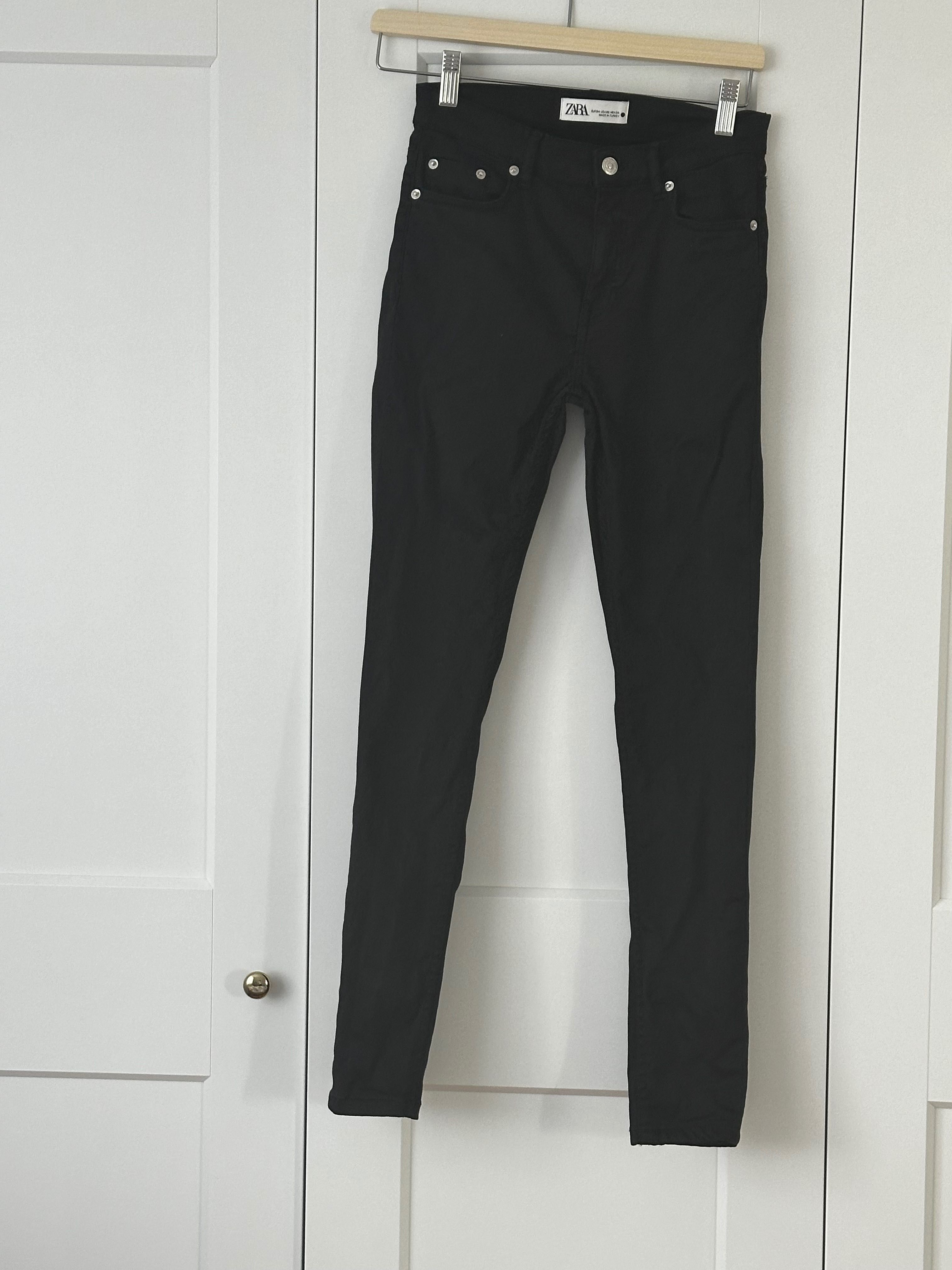 Dwie pary spodni Czarne rurki, spodnie Zara 34