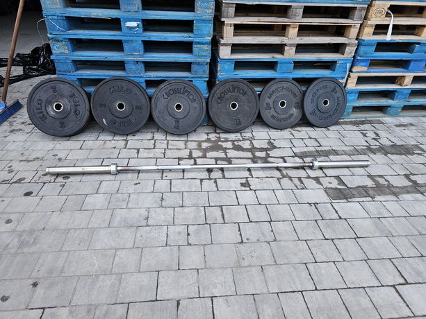 Zestaw olimpijski fi 50mm Gryf + 80kg obciążenia