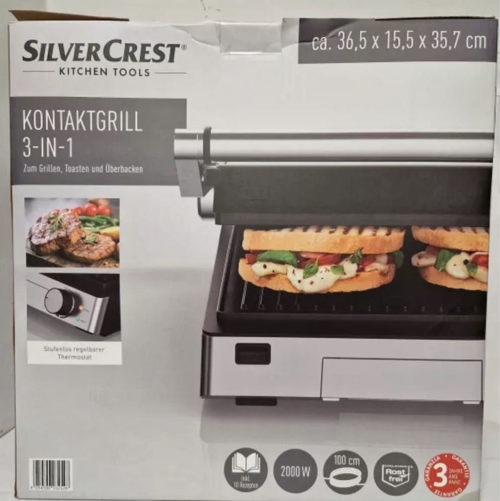 Grill kontaktowy elektryczny silvercrest SKGE 200 C3 2000w