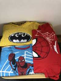 2 pares de calcoes e 3 t-shirts super-herois