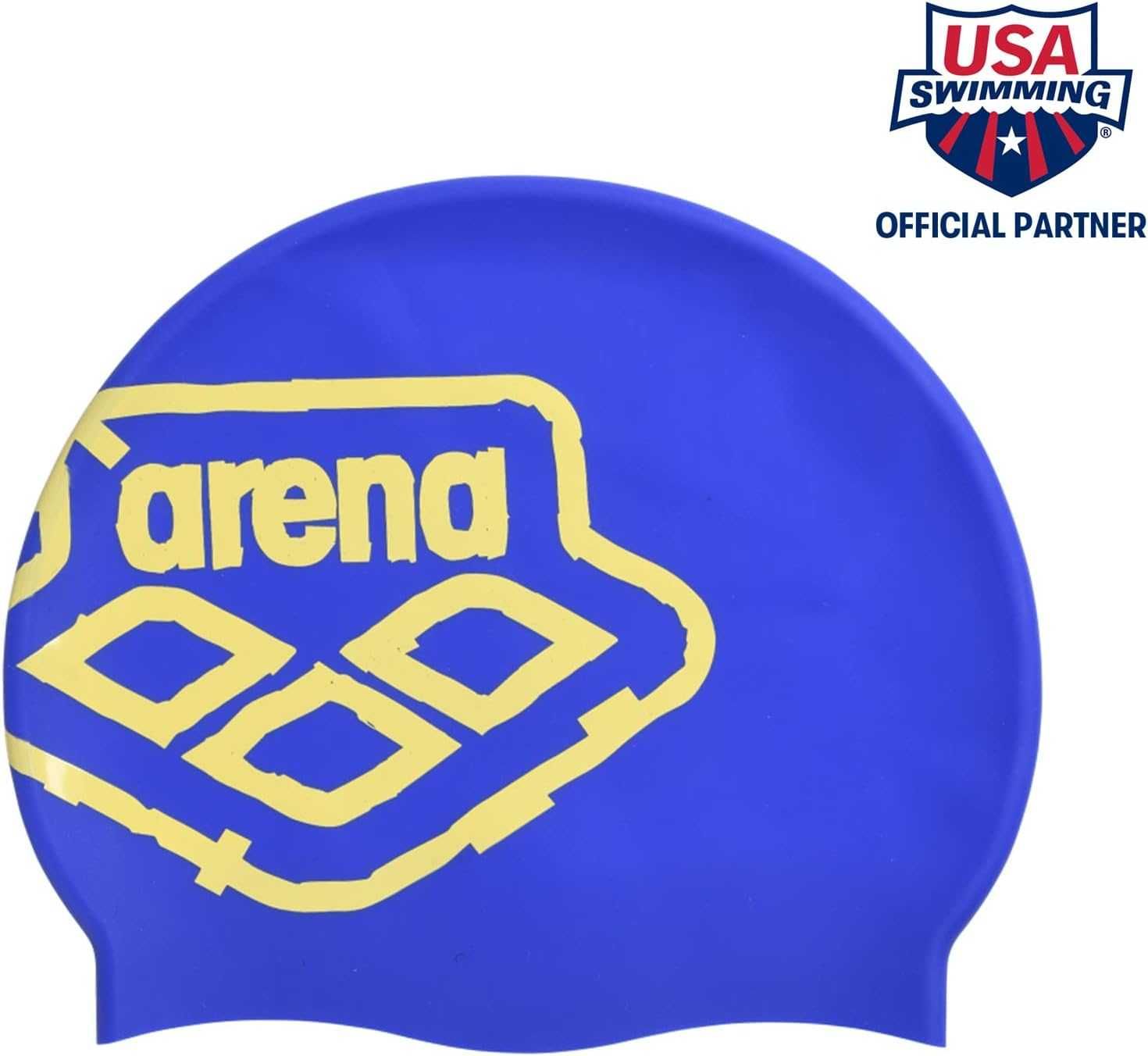 CS44 Czepek Pływacki Silikonowy Na Basen ARENA ICONS TEAM STRIPE