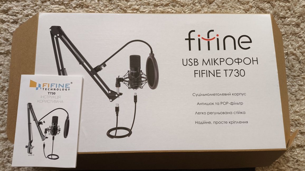Мікрофон Fifine T730 USB мікрофон