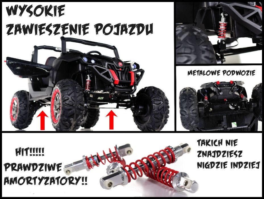 HIT! BUGGY SUPERSTAR 4x45W 2x12V LIFT autko na akumulator xmx603 auto