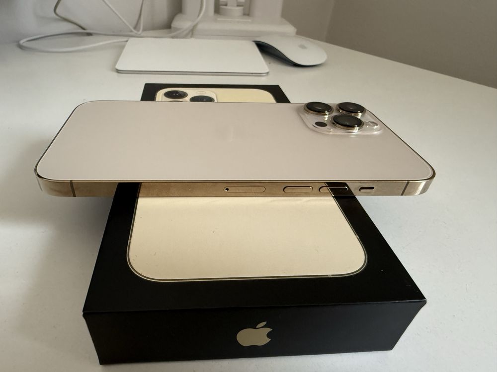 iPhone 13 Pro Max 1TB Gold Idealny Bateria 100%