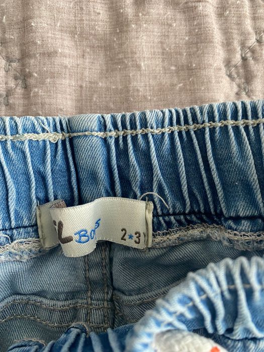 Zestaw kamizelka kurtka jeans i spodnie chłopięc 2/3 lata