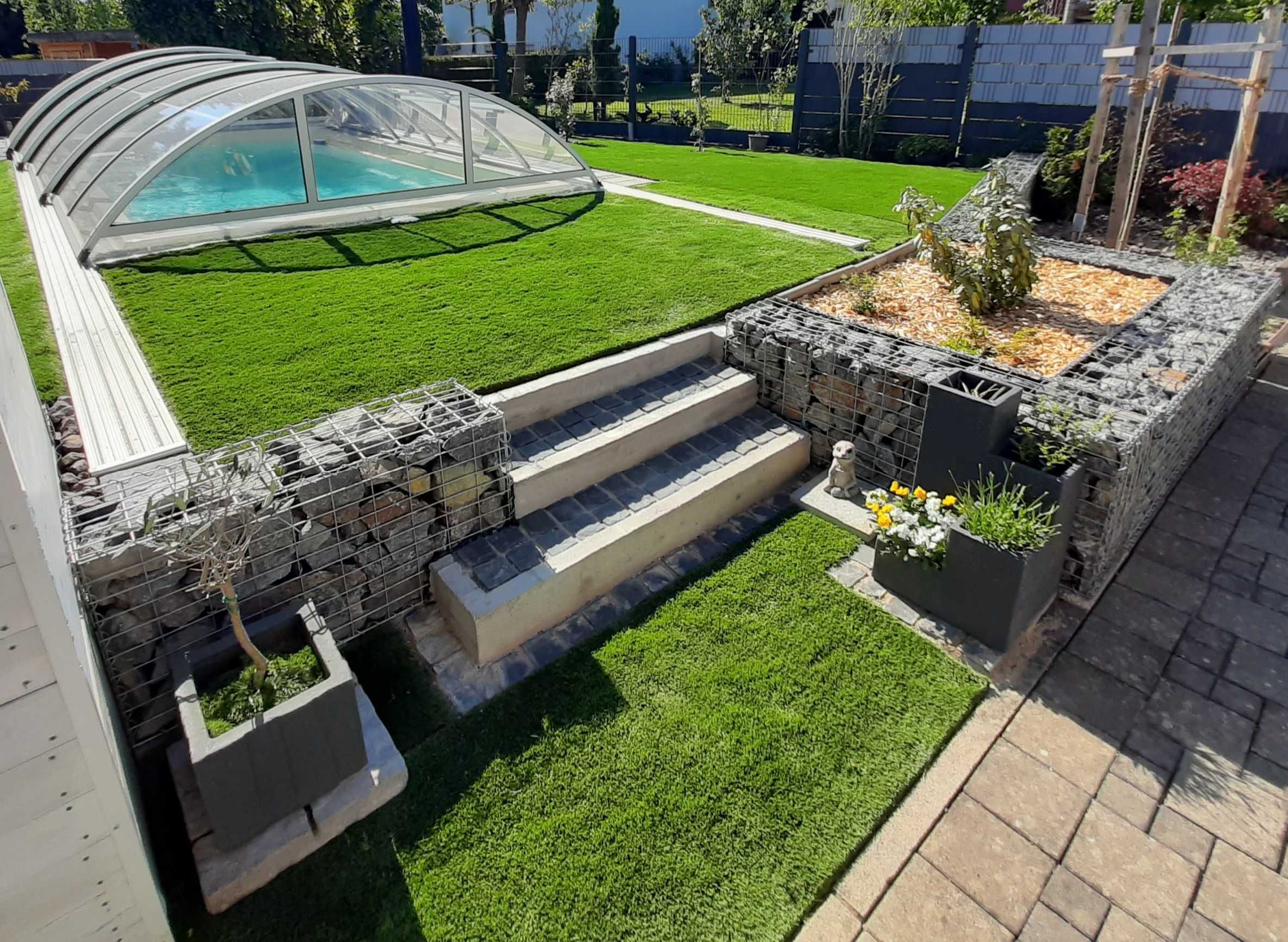 Zadaszenie basenowe Eco Classic 6,40 x 3,40 x 1,05m lite przykrycie