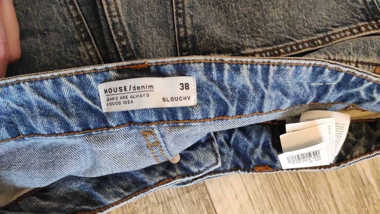 Джинсы House denim 38 голубые