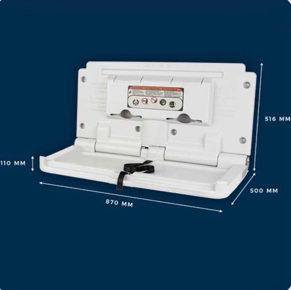 Fraldário de parede horizontal Hi-Set, novo