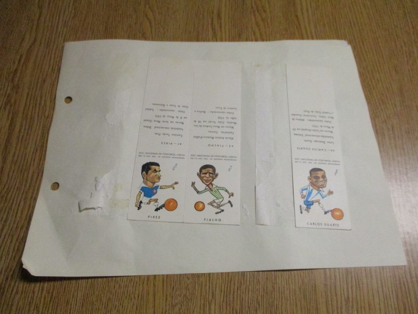 Carteiras antigas fósforos Futebol caricaturas desporto Cromos
