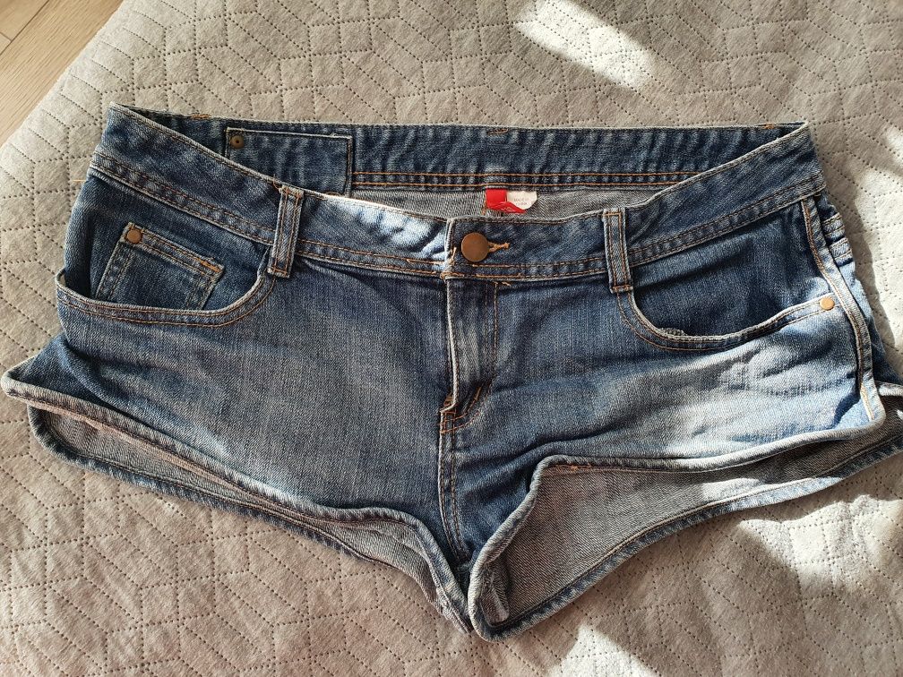 Spodenki jeans mega krótkie H&M