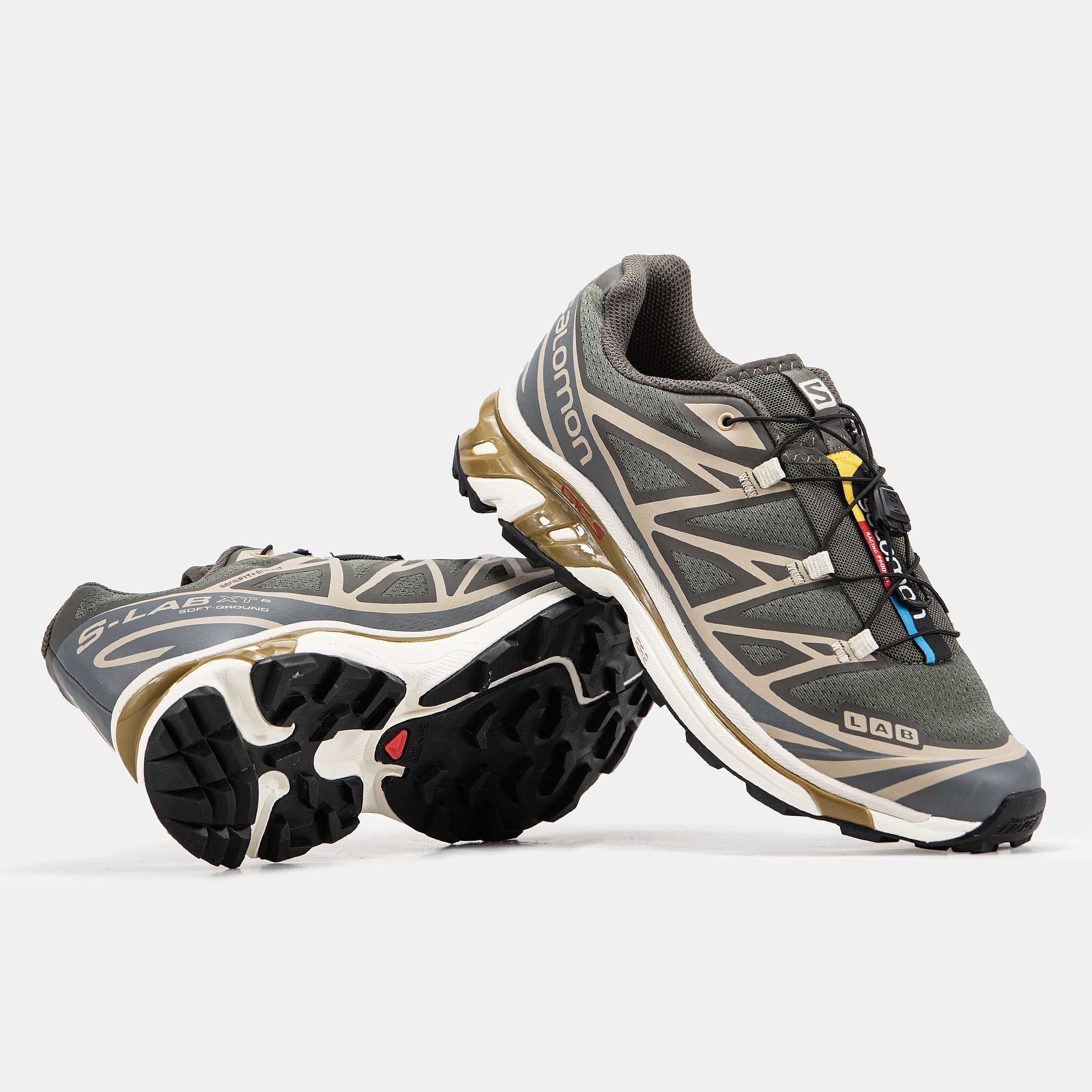 Кроссовки Salomon XT-6 Soft Ground Beluga Dull Gold