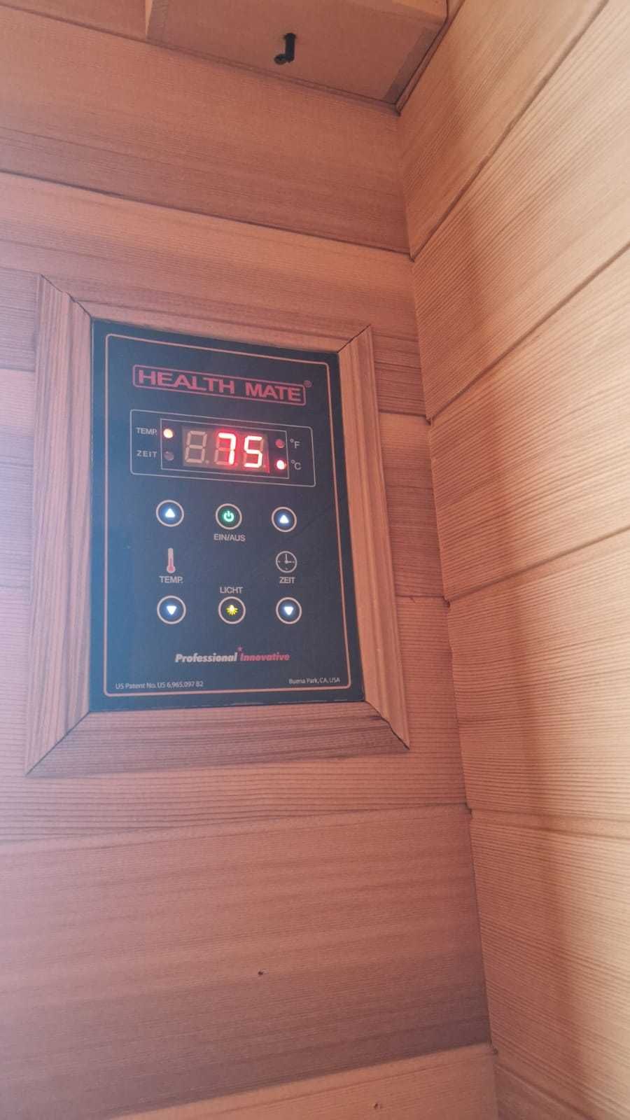 sauna INFRARED na podczerwień 2os RADIO oświetlenie nowoczesna kabina