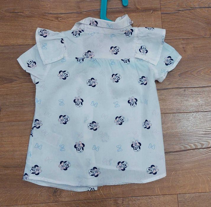 Biała elegancka koszula dla dziewczynki, Disney baby myszka miki, r 92