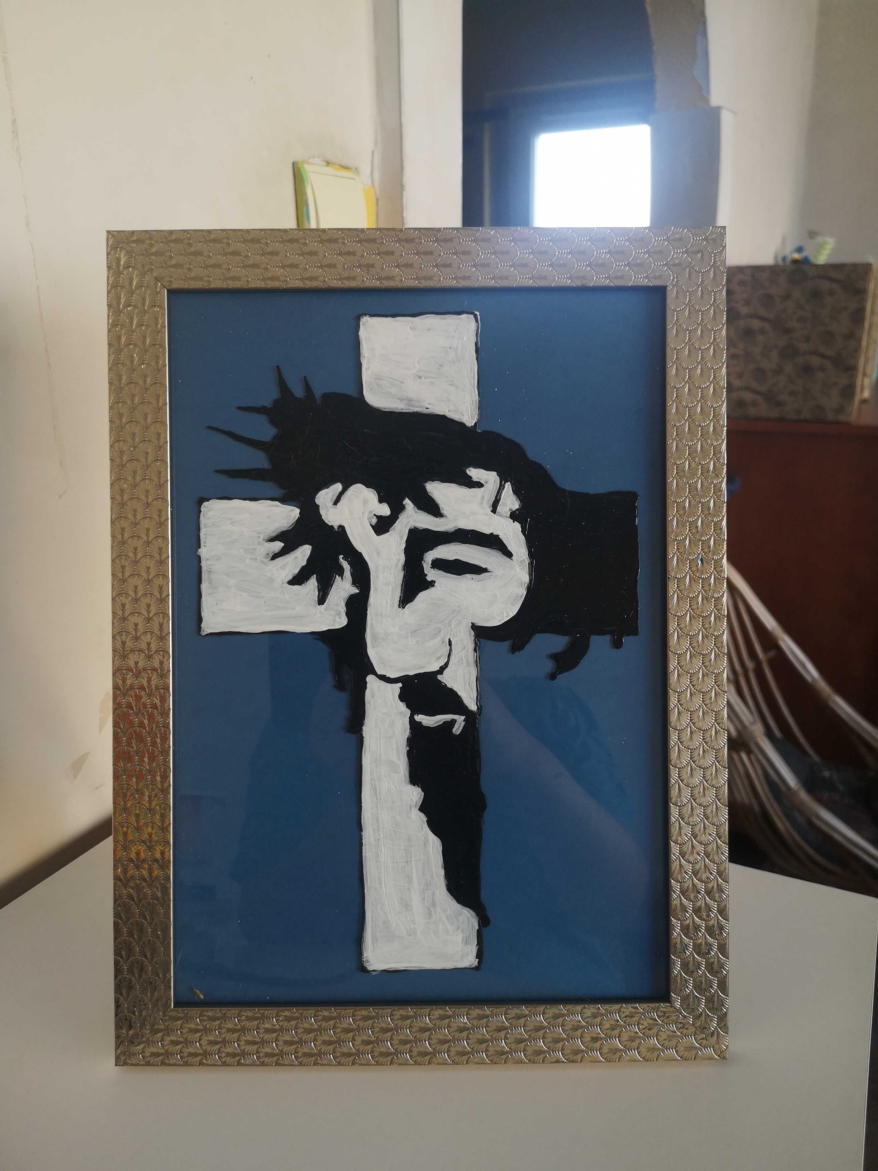 Chrystus - obraz malowany na szkle