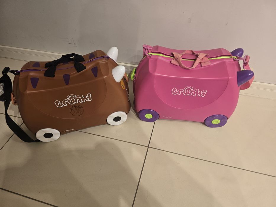 2 x walizka dziecięca, jezdzik Trunki
