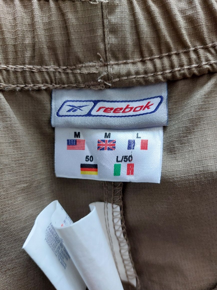 Nowe Męskie, ortalionowe spodnie dresowe, treningowe. Reebok. Roz L
