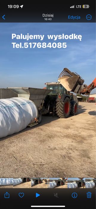 Pakowanie kukurydza mokra w rękaw big-bagi  gniotownik młyn Wysłodki