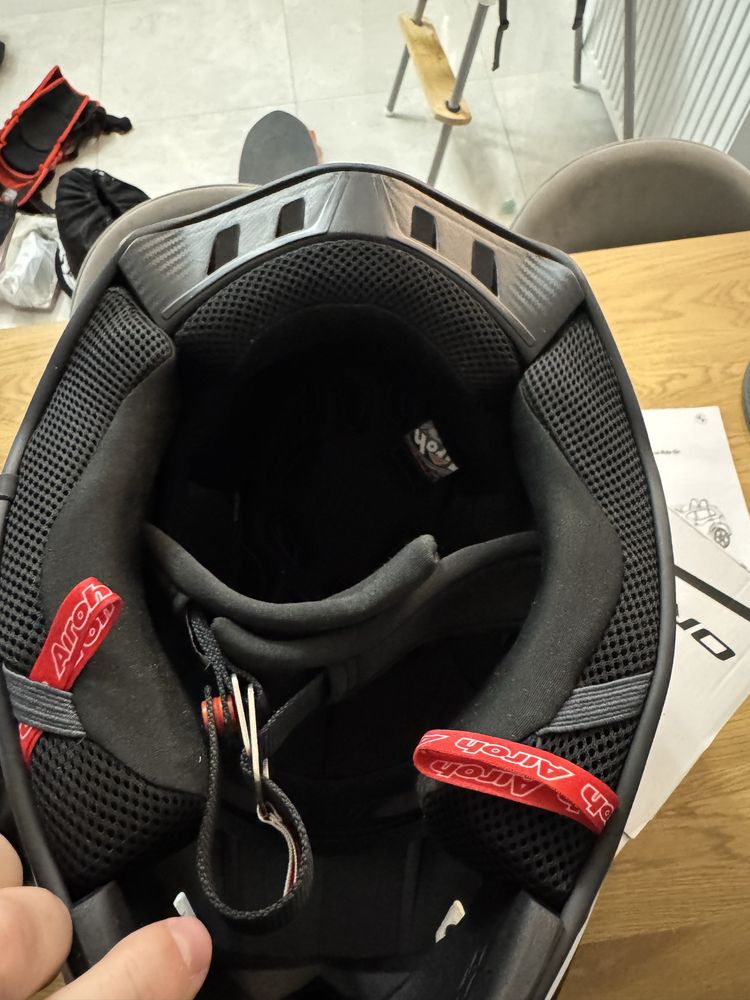 Motocyklowy Kask Cross Airoh Terminator Open Vision Slider Black Matt