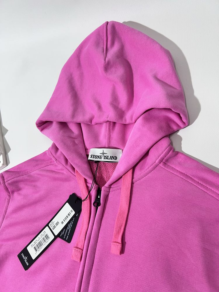 Зіп худі Stone Island | Кофта Стон Айленд чоловіча | Стонік Рожевий