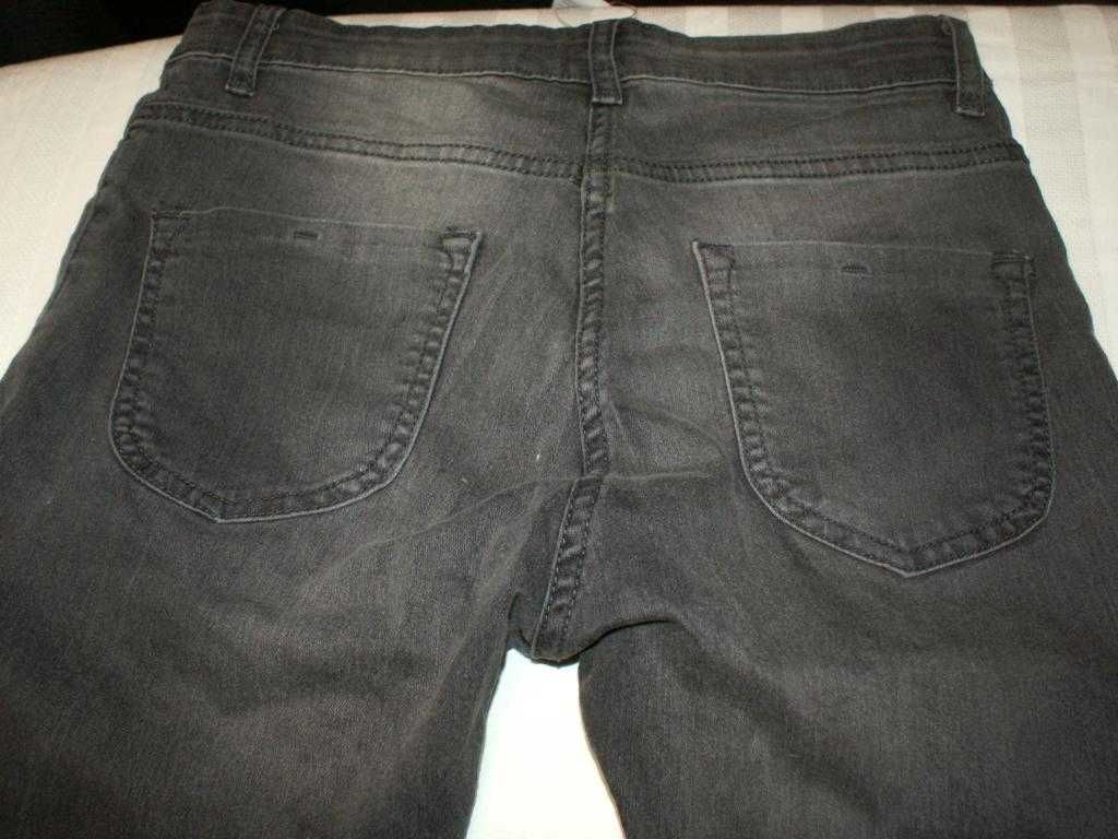 Blue Motion szare jeansy damskie skinny jeggins 40