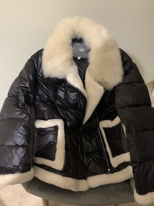 Куртка пуховик з натуральним хутром