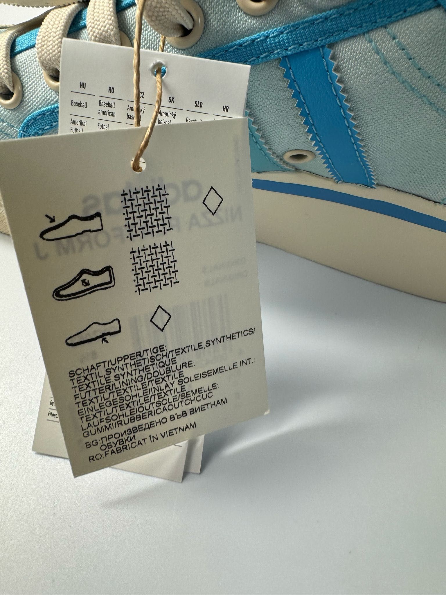 Nowe sneakersy ADIDAS PARLEY Nizza Platforma J błękitne 38 2/3