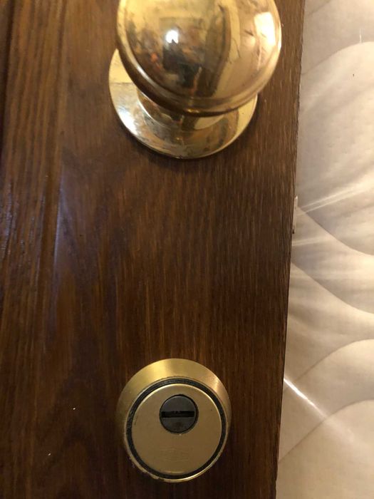 Porta de Madeira de rua,  blindada