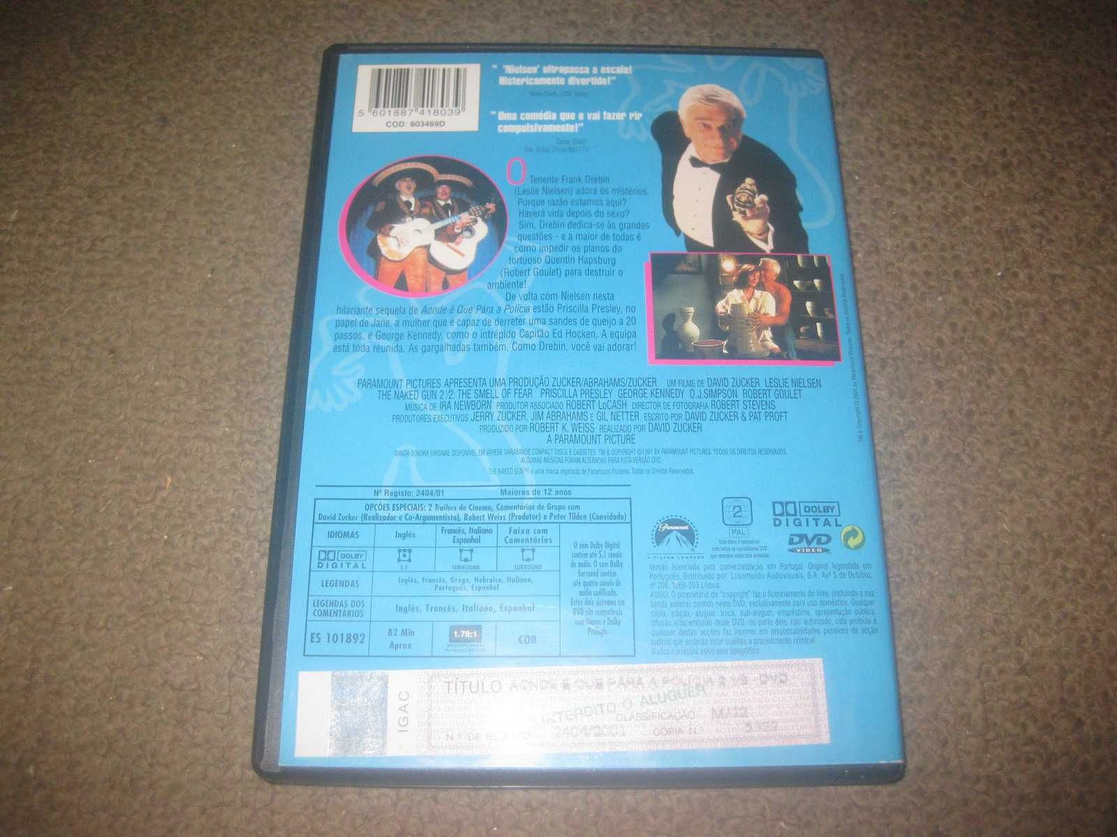 DVD "Aonde É que Para a Polícia! Parte 2½" com Leslie Nielsen