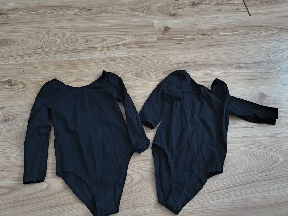 Czarne body baletowe dziecięce 2 szt. r. 122